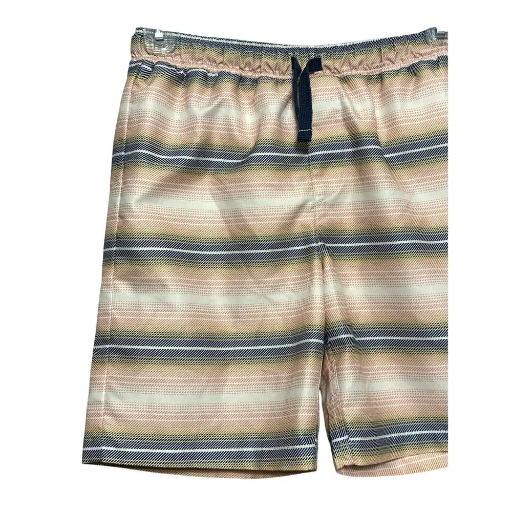 Treasure & Bond Swimming Trunks Mesh Lining Stripes Multicolor Kids M 8/10 NWOT